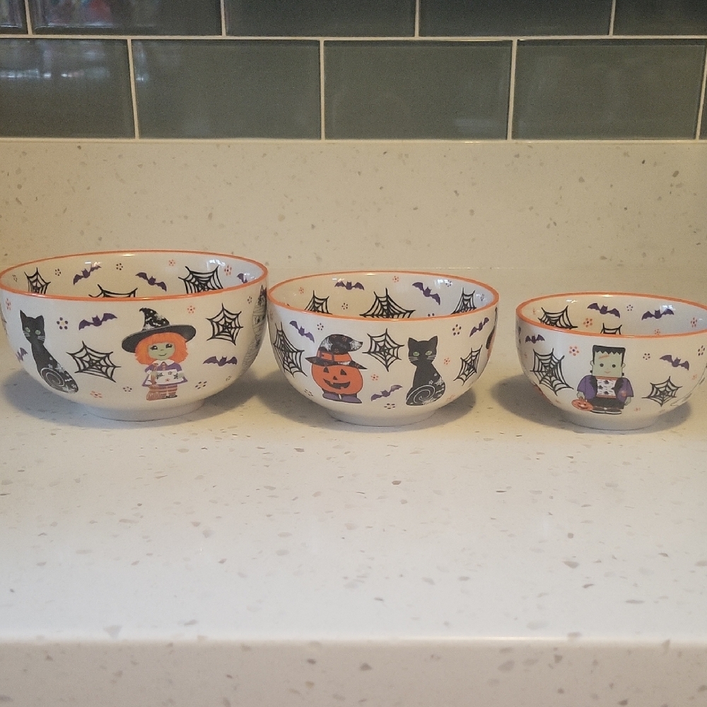 Temp-Tations Halloween Themed Bowl Set - Black and Orange